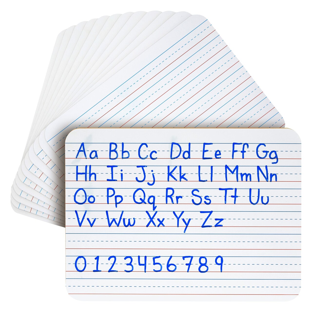 Juvale 12 Pack Double Sided Dry Erase Boards with Lines - Small Classroom Whiteboards for Students, Homeschool and Writing Practice - Reusable Personal Lapboards for Kids Ages 3-14 (9x12 in)